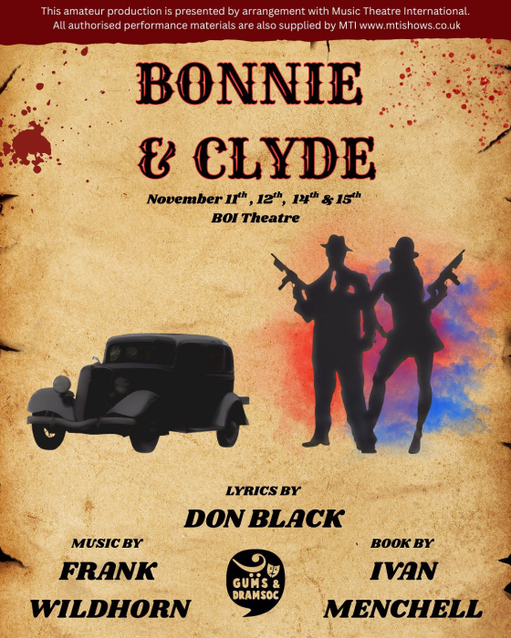 Bonnie & Clyde DRUMS Show 12th November
