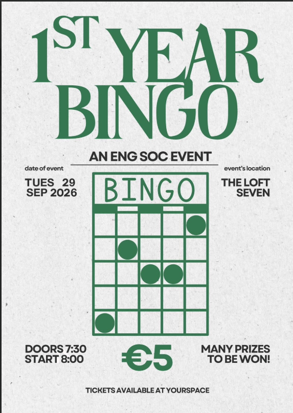 Eng Soc - First Year Bingo