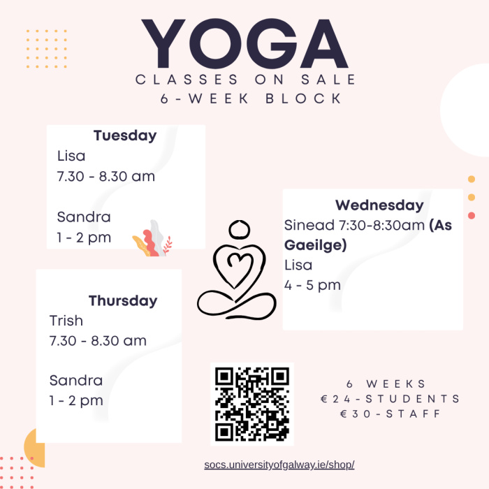 Yoga with Sandra Thursday 1pm to 2pm Block 2