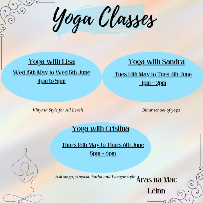 Yoga with Sandra Tuesday 1pm to 2pm Block 7